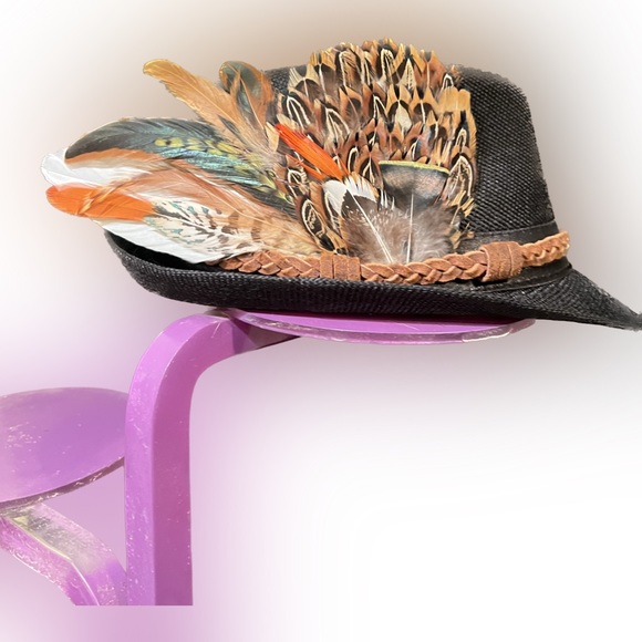 Feather Fedora Hat - Picture 2 of 5